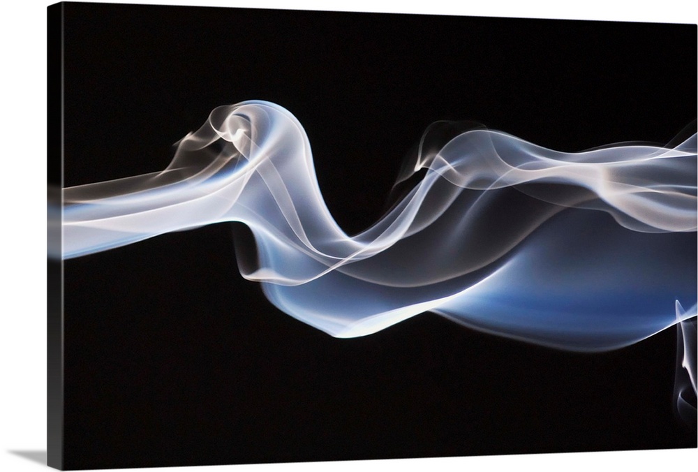 Close-Up Detail Of Smoke Against Black Background