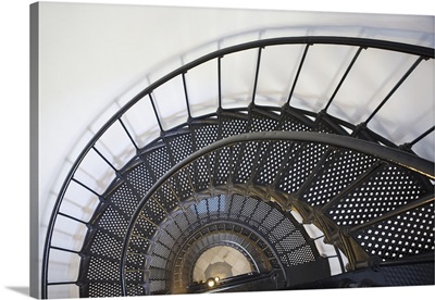 Spiral Stairway In Yaquina Head Lighthouse; Oregon, USA