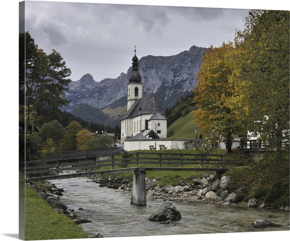 Ramsau Canvas Church, Peels Prints, Sebastian Bavaria, Great Wall Big Germany Bei Prints, Art, Wall Berchtesgaden, Framed Canvas St. |