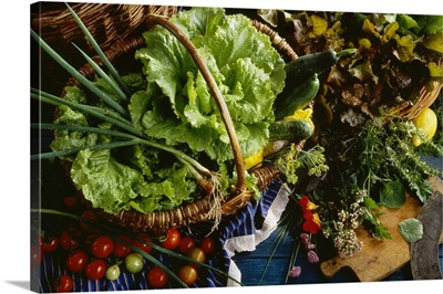 Still-life of salad ingredients