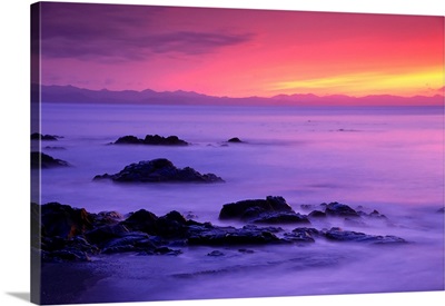 Strait Of Juan De Fuca, Sunset, Vancouver Island British Columbia, Canada