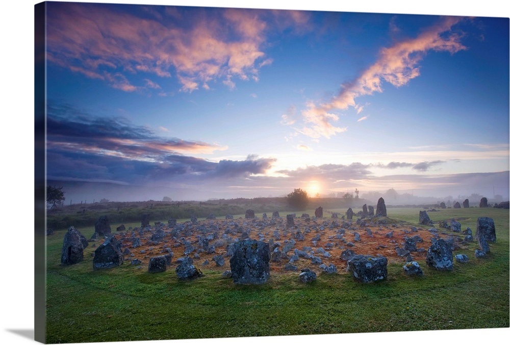 Sunrise Over Beaghmore Stone Circles, County Tyrone, Northern Ireland