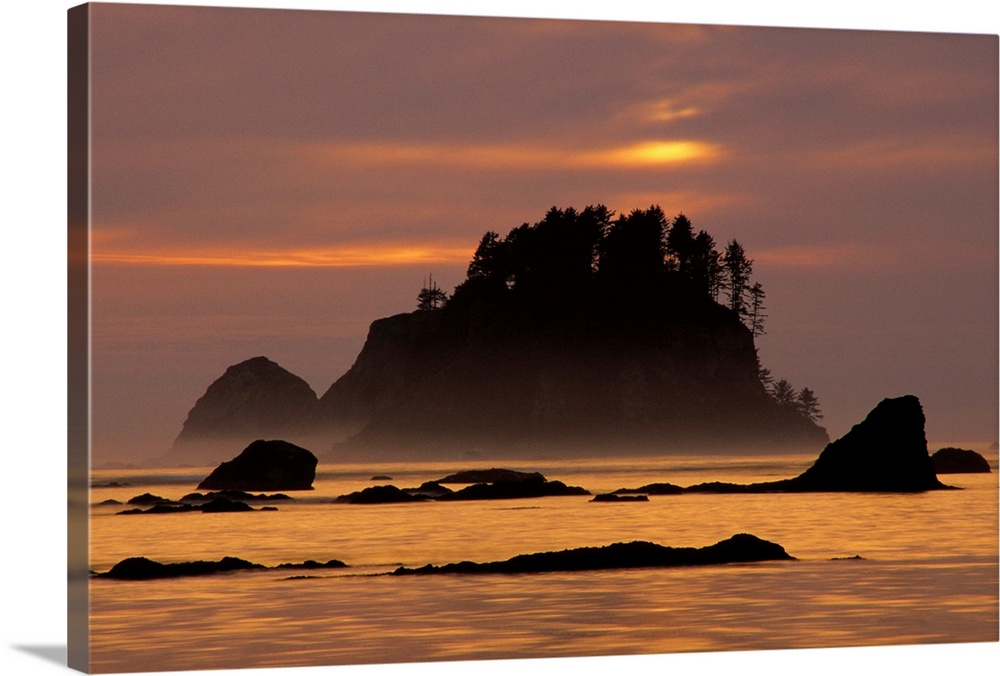Sunset At Olympic National Park, Cape Alava, Washington State