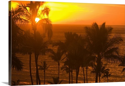 Sunset On Beach, Wailea, Hawaii, USA