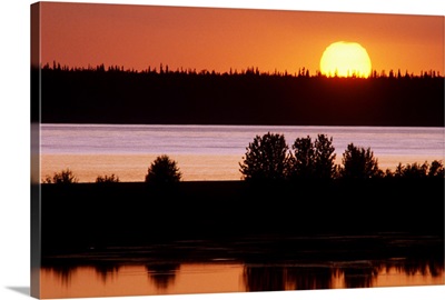 Sunset over Cook Inlet Southcentral Alaska Summer