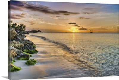 Sunset over Dickenson Bay, St. John's, Antigua, West Indies