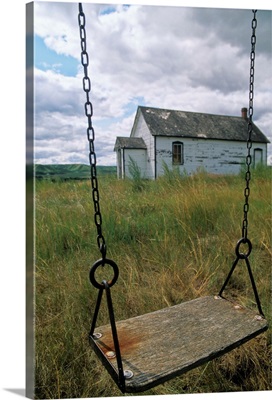 Swing At Old School House, Qu'appelle Valley, Saskatchewan, Canada
