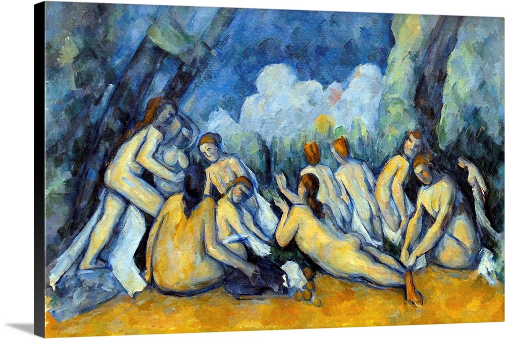 The Bathers (Les Grandes Baigneuses) 1905. oil painting by French artist Paul Cezanne.