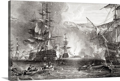 The Bombardment Of Algiers By Lord Exmouth In 1816