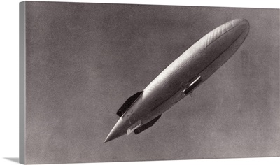 The British Non-Rigid Naval Dirigible No.4. From The Illustrated War News, 1915