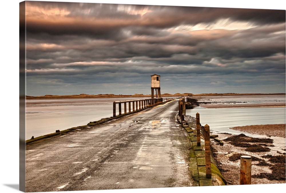 The Causeway From Holy Island. Northumberland England.