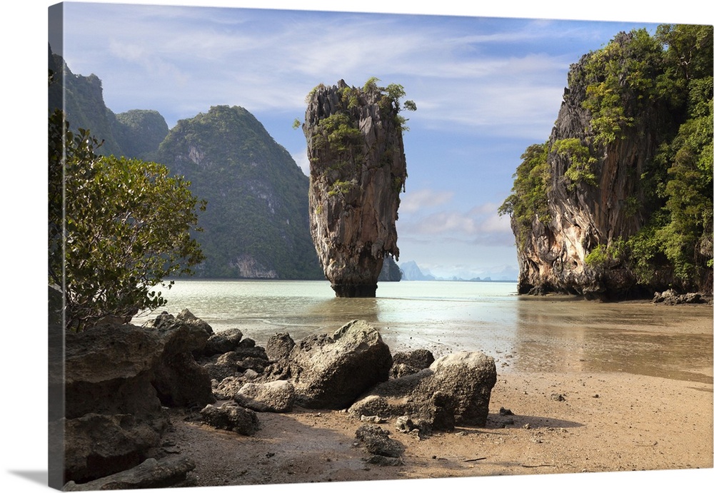 The famous Ko Tapu rock on Khao Phing Kan Island in Thailand.