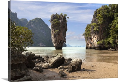 The Famous Ko Tapu Rock On Khao Phing Kan Island In Thailand