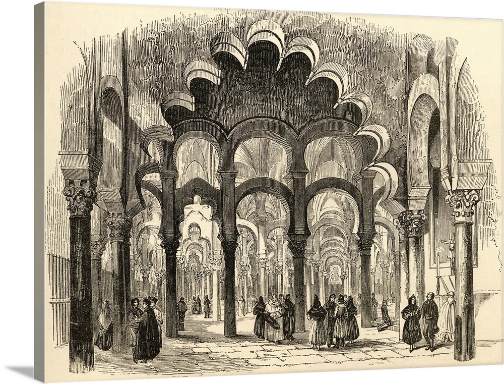The Great Mosque, Cordoba, Spain, From The Book "Spanish Pictures" By The Rev Samuel Manning, Published 1870.