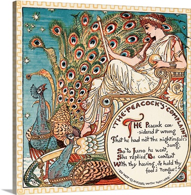 The Peacocks Complaint, From The Book Baby's Own Aesop By Walter Crane C.1920