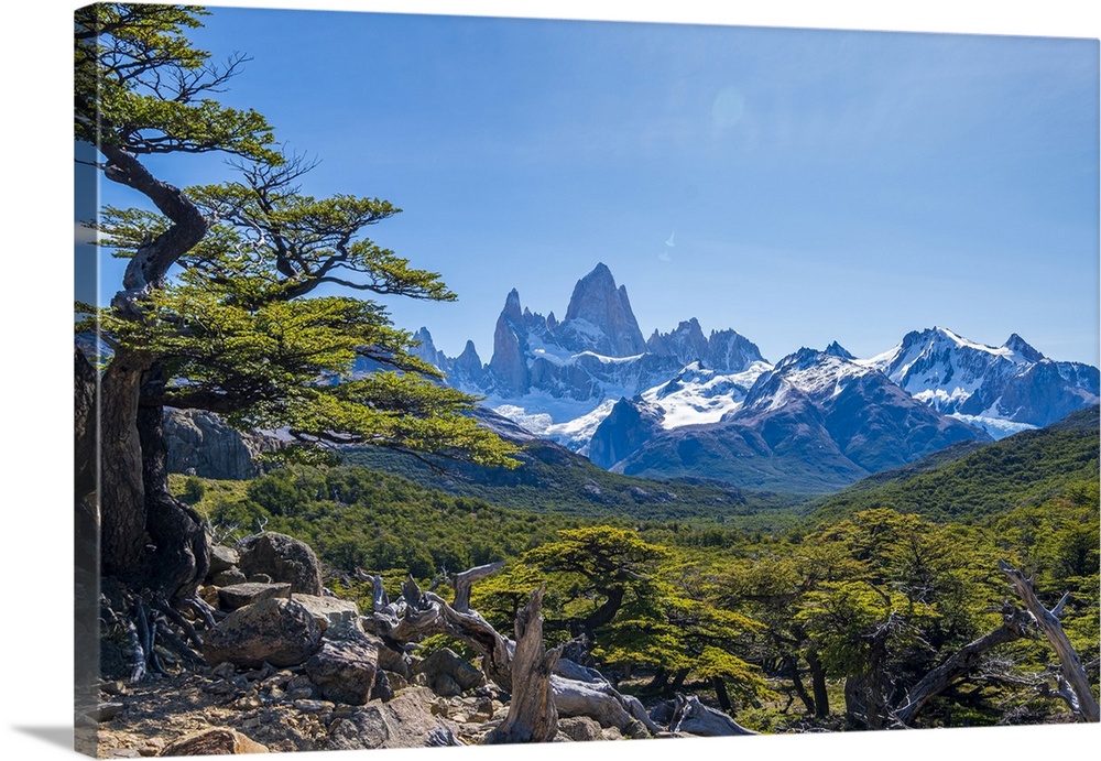 The peak of Fitz Roy from the first view point of the hike.