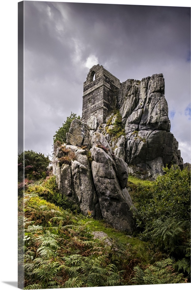 The ruins of the atmospheric 15th century Roche Rock Hermitage in Cornwall.