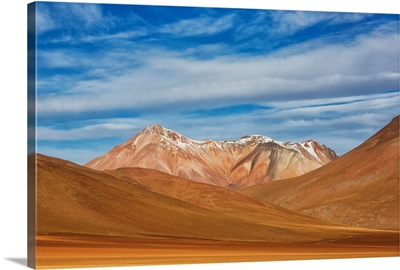 The surreal landscape of Bolivia's Altiplano region, near Uyuni, Bolivia