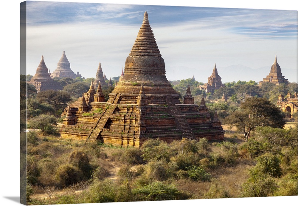 The Temples and Pagodas of Bagan in Myanmar in early morning.