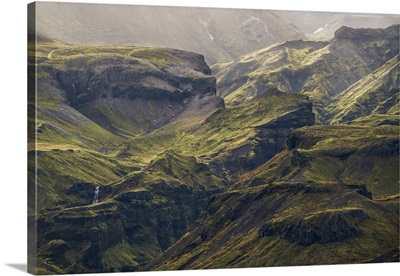 The Verdant Green Mountains Of Iceland's South Coast, Iceland