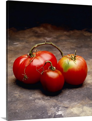 Three heirloom tomatoes