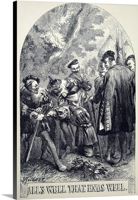 Title Page For 'All's Well That Ends Well', Illustrated By Sir John Gilbert