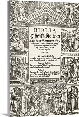 Title Page Of The Coverdale Bible, Printed 1535
