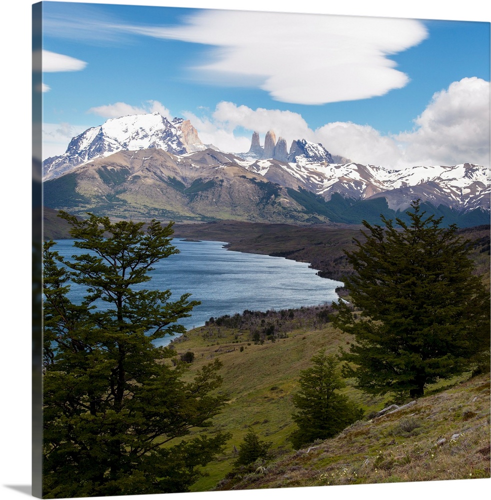 Torres del Paine National Park landscape, Torres del Paine, Magallanes and Antartica Chilena Region, Chile.