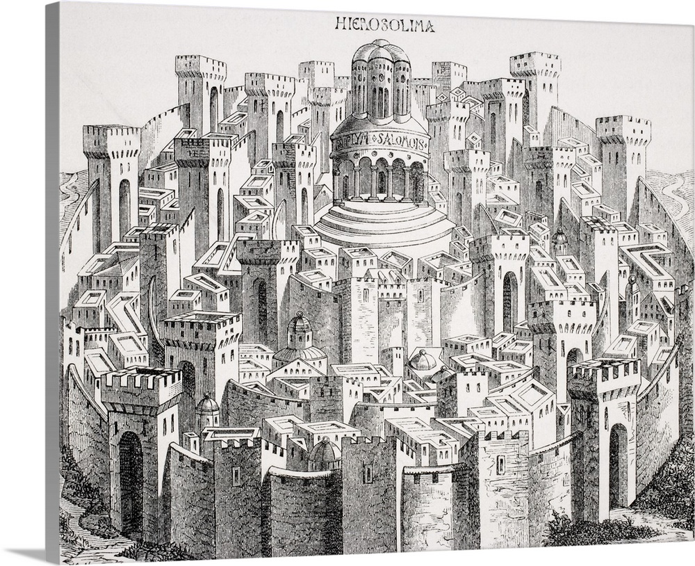 Poster Print /"Jerusalem and the Temple of Herod in Our Lord/'s Time/"