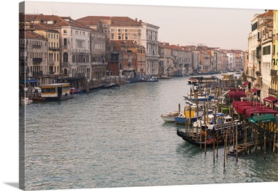 View of Grand Canal from Rialto Bridge, Venice, Italy