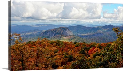 View Of Looking Glass Rock From The Blue Ridge Parkway, Asheville, North Carolina