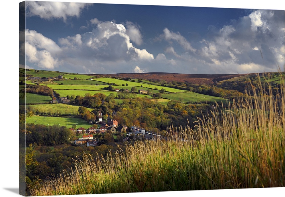View over the village of Grosmont in the North York Moors National Park.