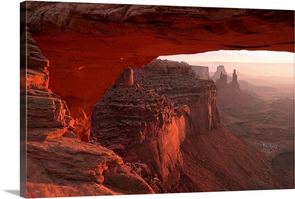 Washer Woman Arch Viewed Through Mesa Arch In Canyonlands National Park; Utah