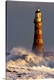 image thumbnail of Waves Crashing Against A Lighthouse, Tyne And Wear, England