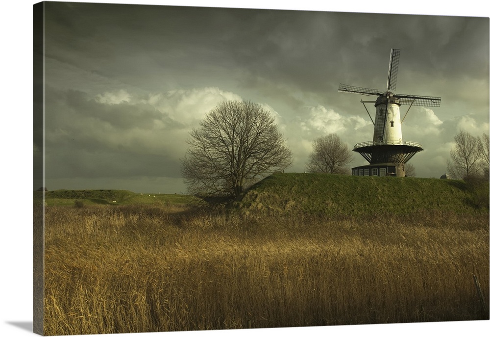 Windmill on Town Wall, Veere, Zeeland, Netherlands