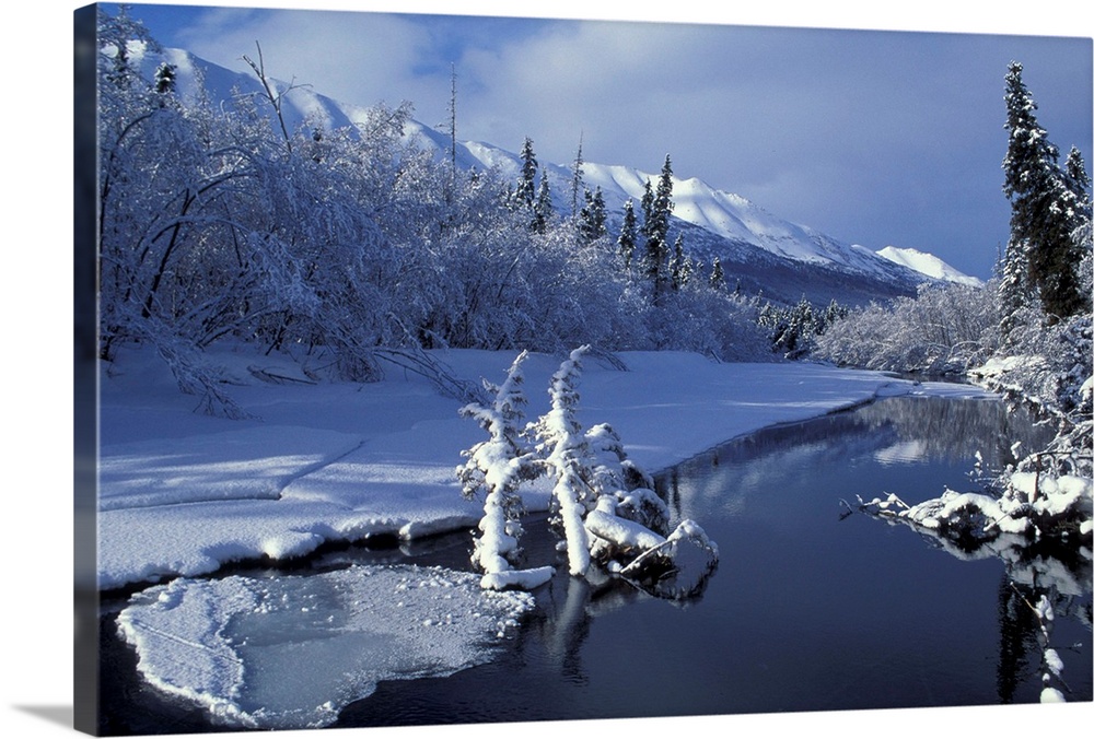 Eagle River in Chugach SP SC Alaska Early Winter