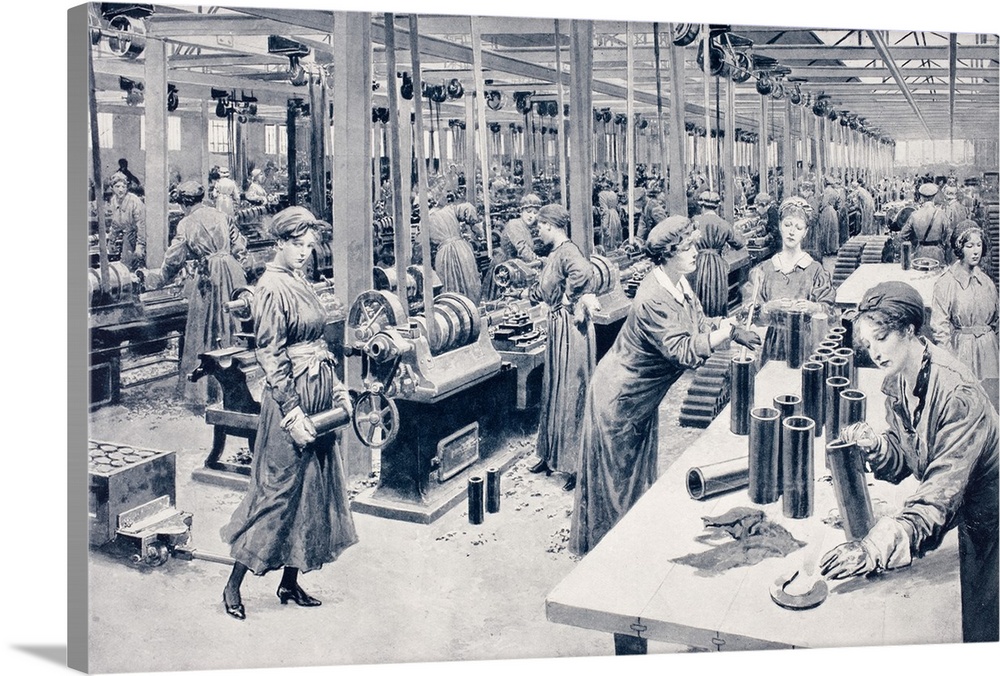 Women Working In Munitions Factory, 1915.