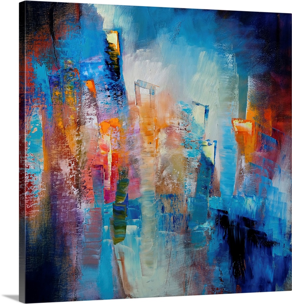 Ici Et Maintenant (Composition In Blue And Orange II)