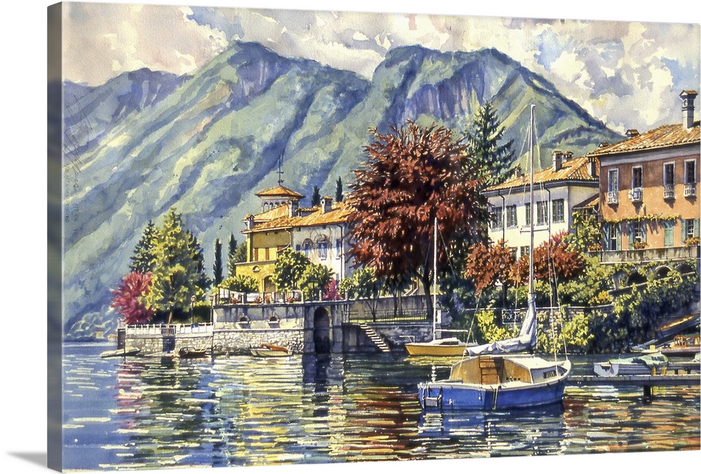Blue Boat in Lake Maggiore