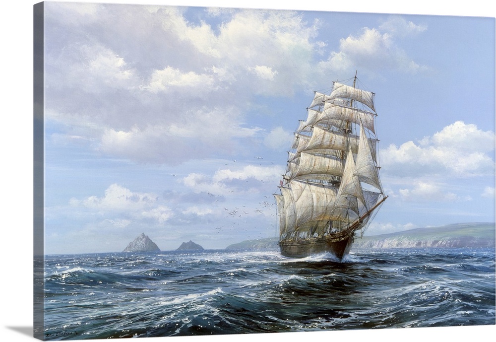 Clipper Ship Cutty Sark Off The Skelligs