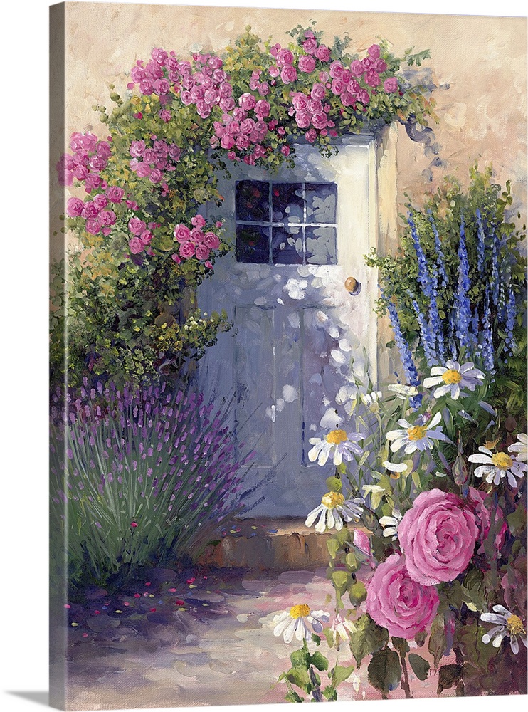 Pink Roses Around The Door