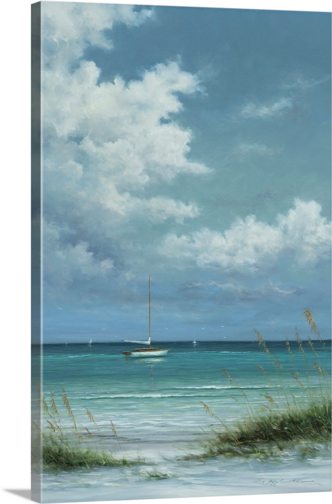 Sailboat And Sea Oats
