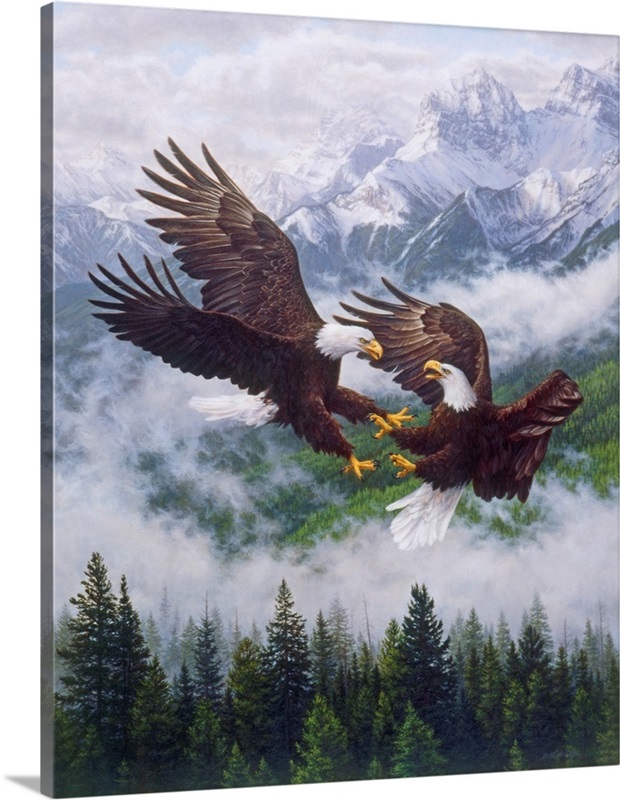 The Courtship Dance - Bald Eagles | Great Big Canvas