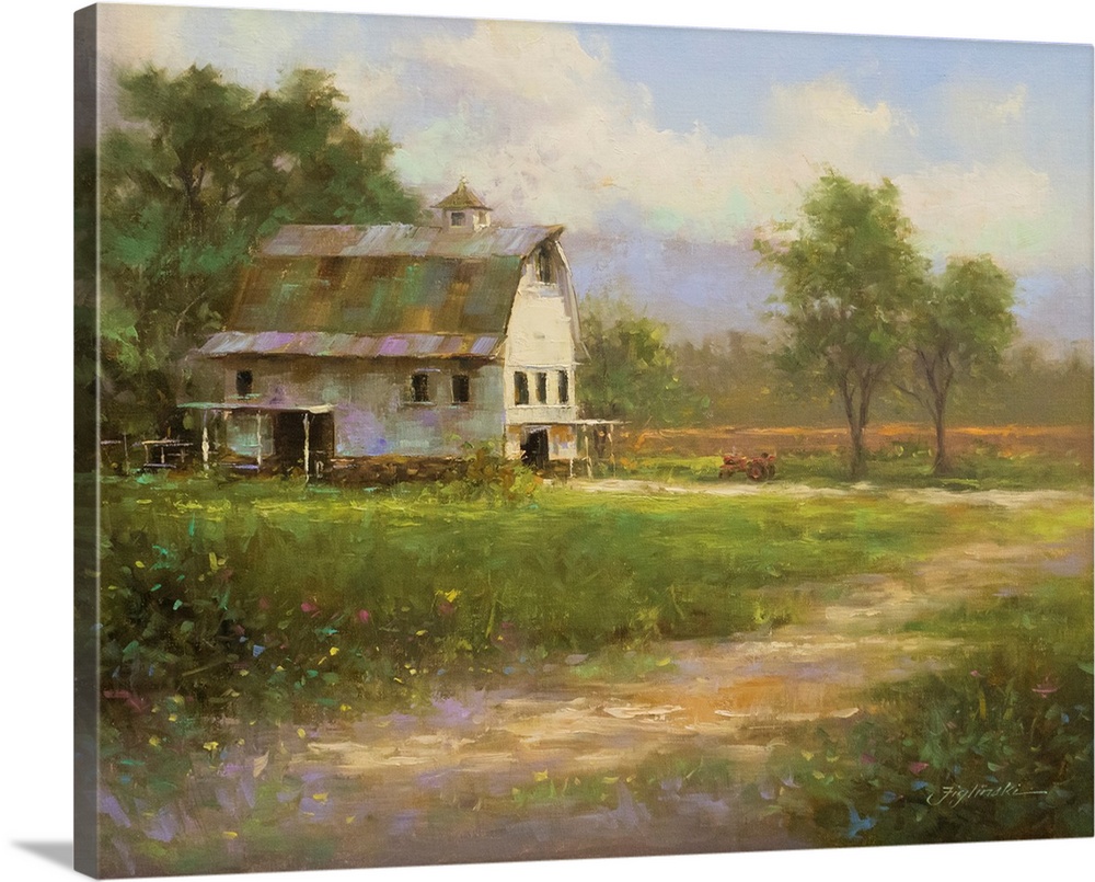 White Barn On A Summer's Day