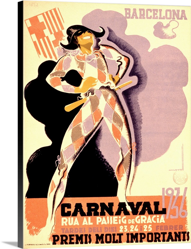 Spanish Vintage Poster, Barcelona