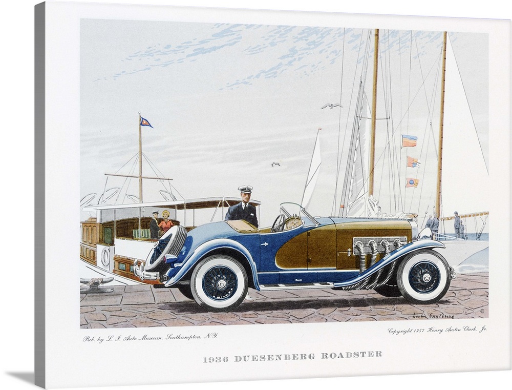 1936 Duesenberg Roadster Vintage Print