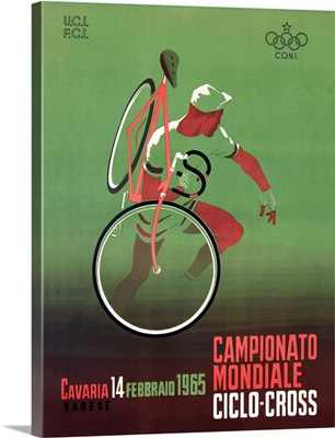 1965 Italian Bicycle Ciclo-Cross Vintage Advertising Poster