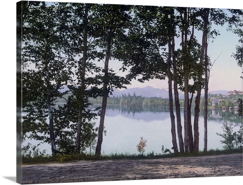 A Glimpse of Mirror Lake Adirondack Mountains