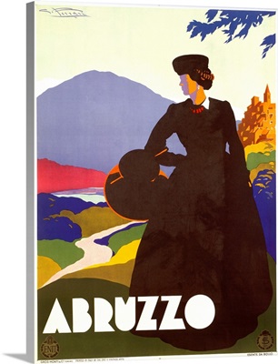 Abruzzo, Italy , Vintage Poster