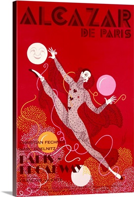 Alcazar de Paris, Vintage Poster, by Erte